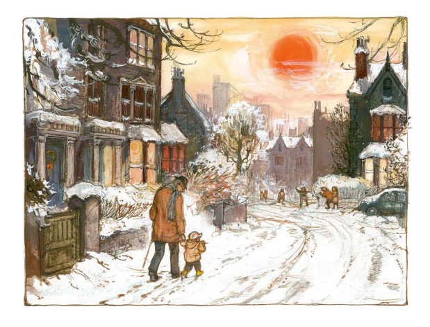 This illustration, with its Shirley Hughes sky, is from Lucy and Tom at Christmas. It feels like the perfect one to share this Christmas Eve. Wishing you a very Happy Christmas from everyone at SHHQ