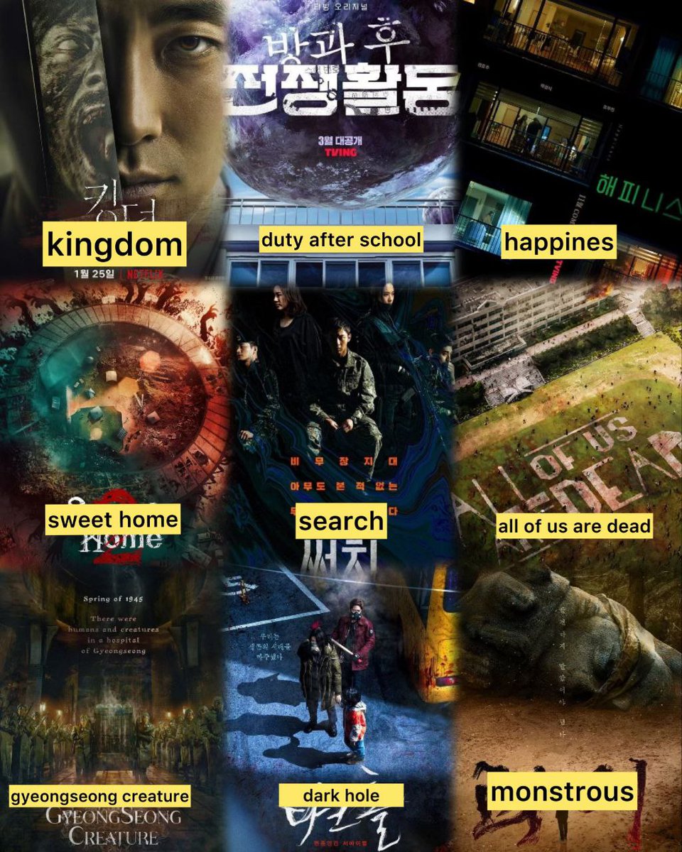 kdrama_menfess's tweet photo. menurut kalian •kdm• drama korea tentang zombie/monster yang paling serem dan nontonnya paling bikin deg deg an yang mana? https://t.co/wcgflprxDk
