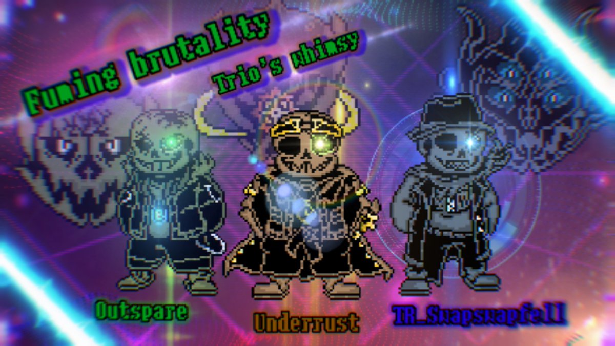 YASAN_75's tweet photo. 【Fuming brutality】~Trio's whimsy~
sprite継続Teaserリメイクです!
#Underrust #outspare
#布巻き青いて座 #Fumingbrutality https://t.co/jHRmJ7UQyF