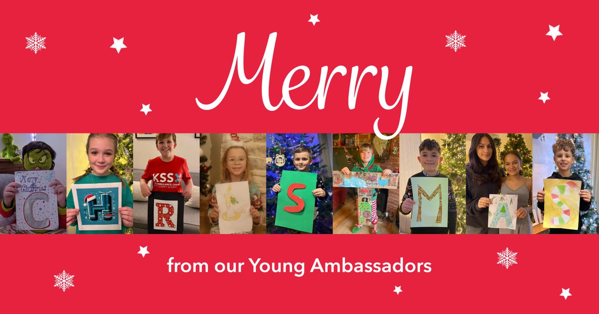 Merry Christmas from all our KSS Young Ambassadors!🎄 Our Young Ambassadors have done an amazing job of supporting us this year, and they wanted to wish everyone a very merry Christmas for tomorrow - they're all very excited! We can't wait to work with them all more in 2024😊