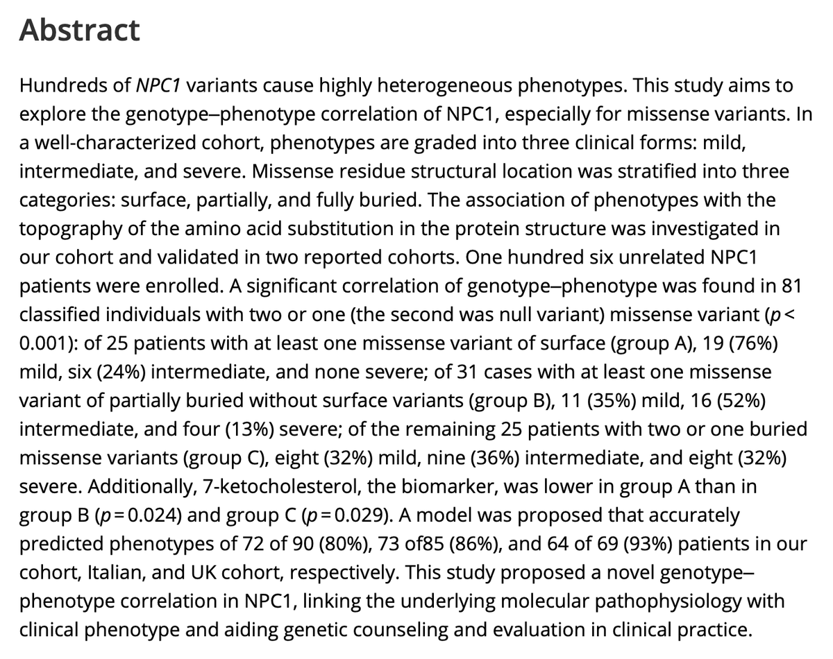 JIMD_Editors's tweet photo. Genotype-phenotype correlation is something we're always looking for in genetic disease but, for a variety of reasons, can so often elude us.
Interesting new publication in Niemann-Pick C.
https://t.co/X3gf91Wwrq
#niemannPick #LSD #genotypephenotype https://t.co/i3JWLxNSeA