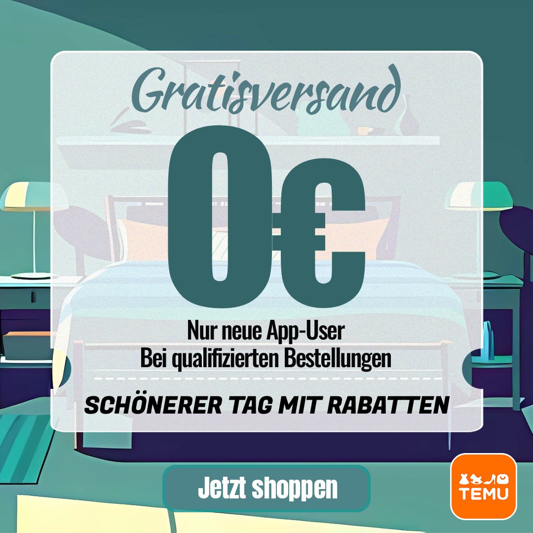 Temu_Germany's tweet photo. Bei der ersten Bestellung - das beste Angebot &amp; Gratisversand