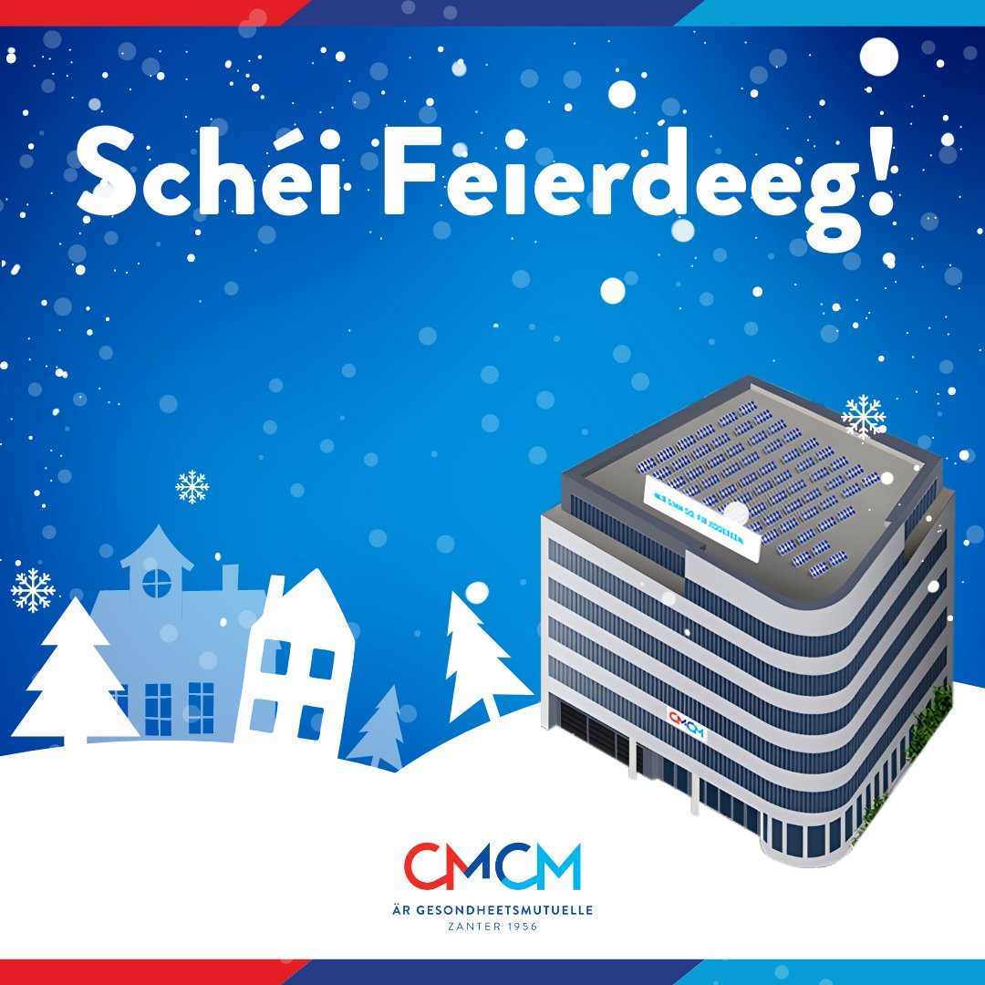 CMCM_lu's tweet photo. Déi ganz CMCM Ekipp wënscht iech schéi Feierdeeg!🎉

Toute notre équipe vous souhaite de bonnes fêtes de fin d’année!🎄

Unser gesamtes Team wünscht euch schöne Feiertage!🎅

Our entire team wishes you happy holidays!✨ https://t.co/zbMbjL82aU