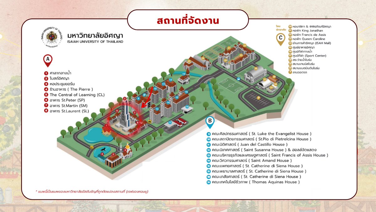 ISAHCOMMU's tweet photo. ⠀
⠀📍 สถานที่จัดงาน, ลานกิจกรรมหน้าตึก CL
⠀ https://t.co/709nw5kwtt