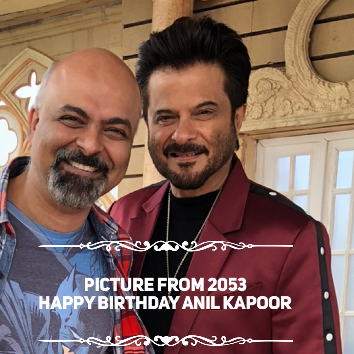 Post from the future- This is the picture taken in 2053. It’s nice to meet @AnilKapoor all over again. While he is young and charismatic as always, I have photoshopped my pic to look presentable 😂😂😂 Fun element aside, it’s so wonderful to know you, Anilji ❤️ A very Happy…