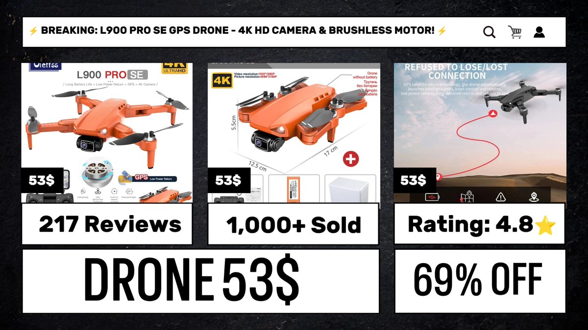 drivewhisperer's tweet image. ⚡ 𝗕𝗥𝗘𝗔𝗞𝗜𝗡𝗚: 𝗟900 𝗣𝗥𝗢 𝗦𝗘 𝗚𝗣𝗦 𝗗𝗥𝗢𝗡𝗘 - 4𝗞 𝗛𝗗 𝗖𝗔𝗠𝗘𝗥𝗔 &amp;amp; 𝗕𝗥𝗨𝗦𝗛𝗟𝗘𝗦𝗦 𝗠𝗢𝗧𝗢𝗥! ⚡
✅ 𝐍𝐎𝐖 69% 𝐎𝐅𝐅 – 𝐎𝐧𝐥𝐲 $53.08 (𝐰𝐚𝐬 $174.95)
👉 𝐂𝐥𝐢𝐜𝐤&amp;amp;𝐁𝐮𝐲: s.click.aliexpress.com/e/_Dk2mG5T 👈

#Drone #RCQuadcopter #TechToys