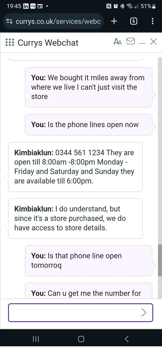 PaulMHalliwell's tweet photo. @CurrysServices bought a washing machine yesterday, it just pours water out of the side. Your live chat said agents were available on the phone from 0800 but the lines are closed till 09. Not their finest hour and not endearing me to do anything but return to store for a refund. https://t.co/AGbWXyGOGm
