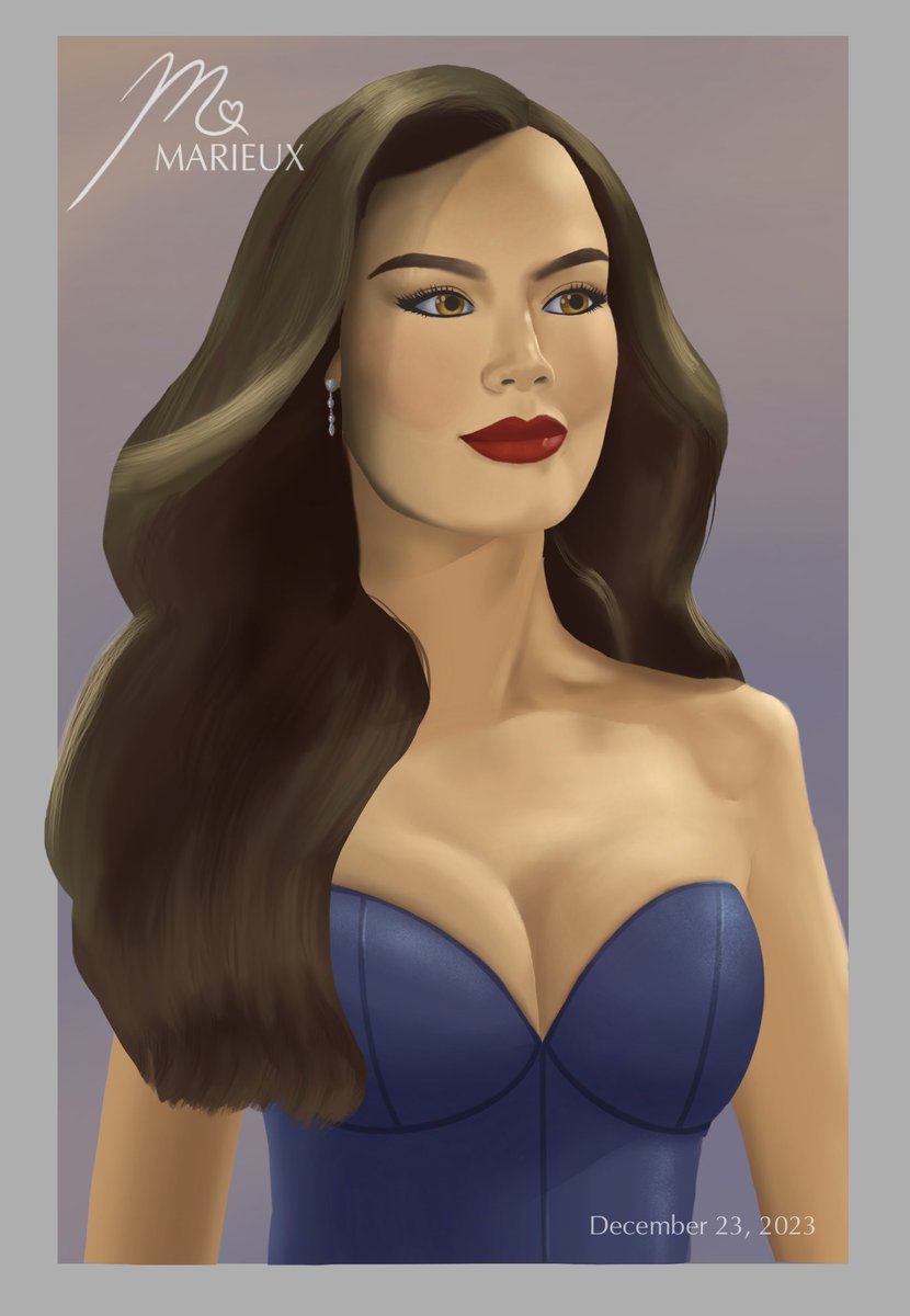 So I ended up finishing this. Surprised myself lol. Last piece of the year too. Yippee!

 #ArtStudy #DigitalArt #Procreate #MissVietnam