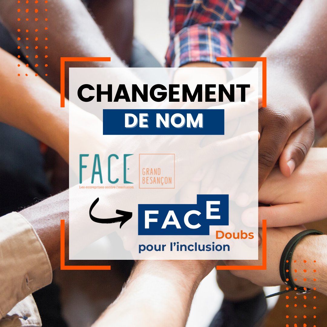 FaceDoubs's tweet image. 🌍Nous avons le plaisir de vous annoncer que nous changeons de nom : FACE Grand Besançon devient FACE Doubs !
💙 Qui dit changement de nom, dit changement de logo ! Nous nous orientons vers un changement de charte et de couleurs.
👉 Redécouvrez notre site internet mis à jour !