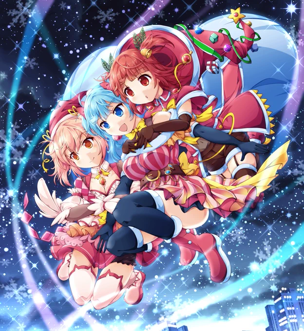 今年のクリスマス絵はレナと決めてたのですがかえレナもさゆレナも描きたい、なので両方描けばいいじゃん!ということでレナ・かえで・さゆさゆの3人のサンタ絵にしました。メリークリスマス! 
