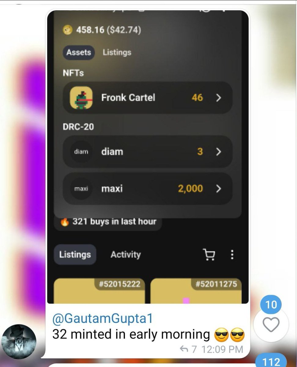 Gautamguptagg's tweet photo. 😱🪂 Upto $11,000 has been earned in the last 10 days
💸..4-5 Figure Money..💸
🔸 #Solmap - 100$-2500$/
🔸#Aptmap - 10x-30x/
🔸@FronkCartel - 10x-30x/
🔸@rogroks - 100$-300$/
🔸 @dotmonkes - 100$-300$
🔸 @thejuniorcomm- 2x-7x/
🔸 @aki_network - 10$-700$
🔸 @InscriptionIOSI - 15$-150$
🔸 @stx20stacks - 500$- $10,000 $STXS
🔸 @stx20stacks - 25$-3800$ $MUNEEB
🔸@DoginalsHub- 40$-600$
🔸@CatalystINJ- 150$-900$
🔸@Avive_World- 30$-400$
💎 I Shared These Hidden Alpha on my tg : https://t.co/iFv4BY41XJ