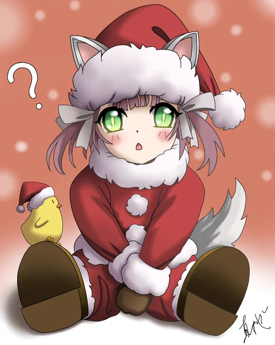 #今年描いた絵を晒そう アナログとデジタル両方出してみる。(サンタ白露ちゃん以外、全部アナログ作画ですね) 