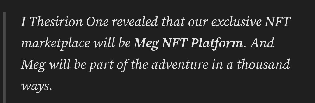 Meg NFT platform tweet media
