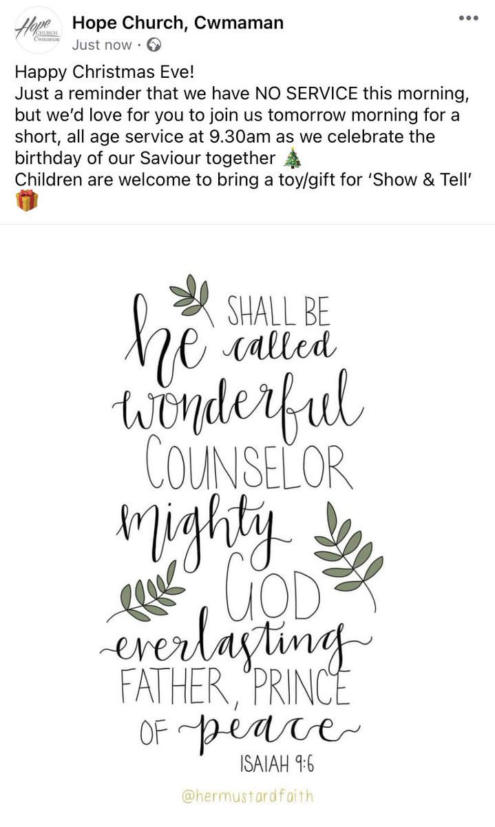 Hope Church, Cwmaman (@hopecwmaman) on Twitter photo 