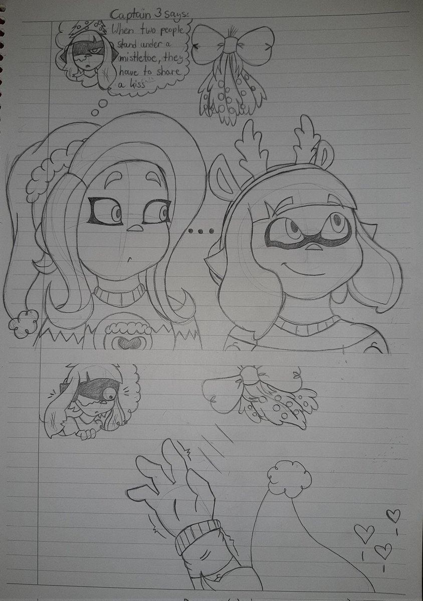 RainbowCloudth2's tweet photo. Small #Agent32 christmas comic :'3 the sillies :'D
#Splatoon #splatoonart #splatoonagent4 #splatoonagent8 #splatoonagent32 #agent4 #agent8 https://t.co/Vs3IemJMIh