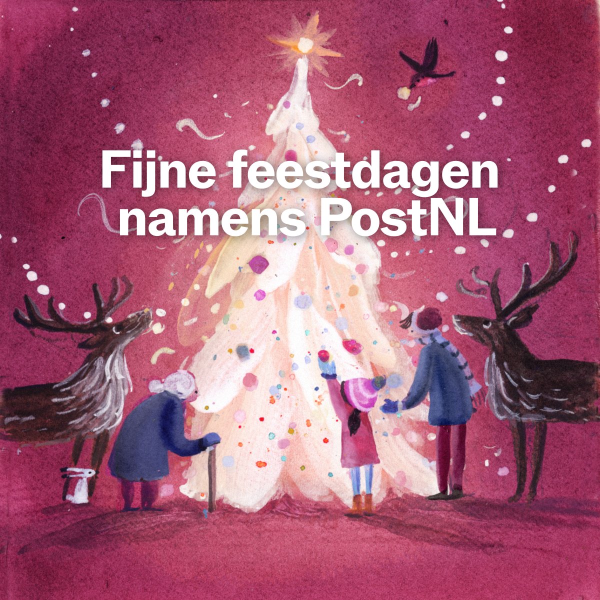 Namens iedereen bij PostNL wensen we je fijne dagen en een gezond 2024. Op 25 en 26 december en op 1 januari is onze klantenservice gesloten. Daarna zitten we weer voor jullie klaar. 🧡