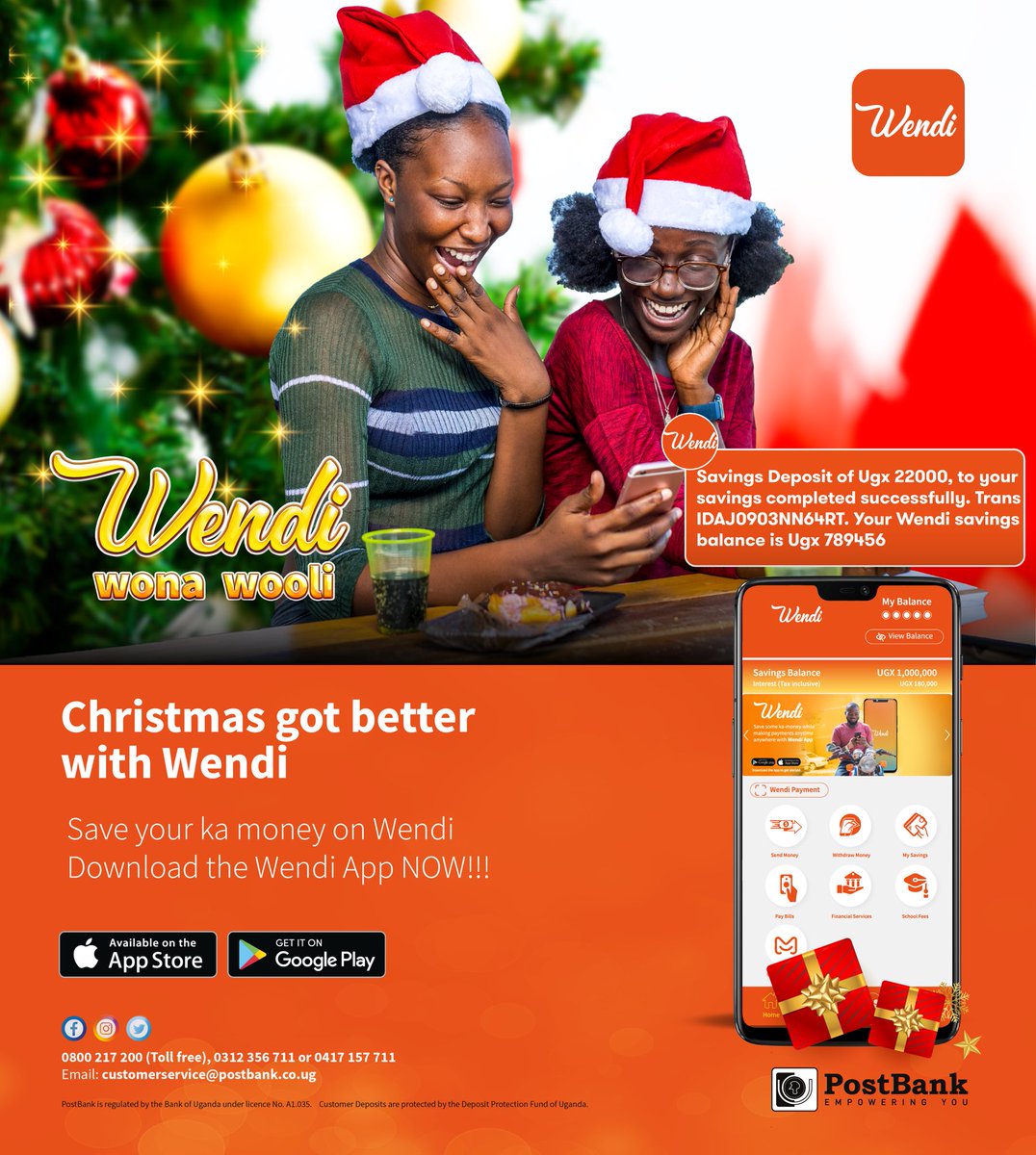 This Christmas, give yourself the gift of financial freedom! Download Wendi today and start saving for what matters. #WendiWonaWooli