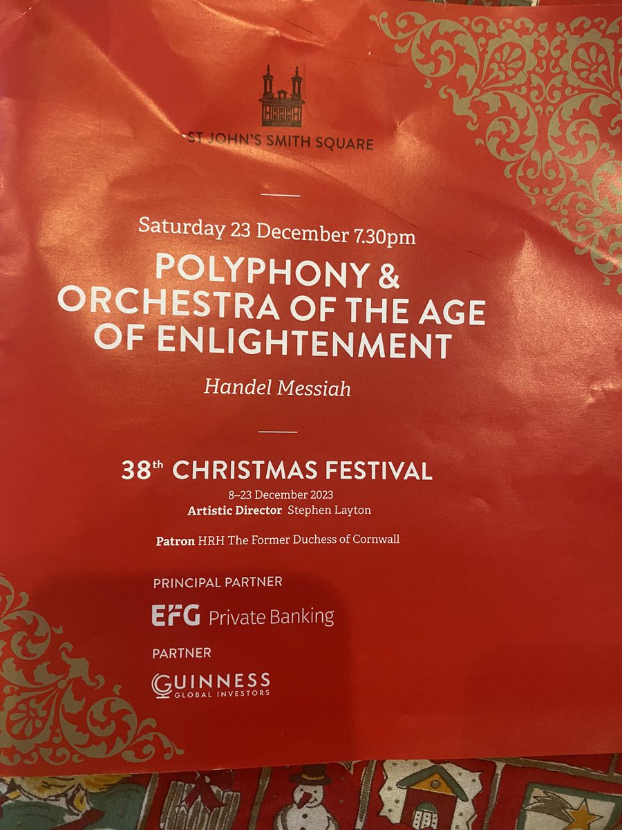 Last night was once again the highlight of my year
Handel’s Messiah @StJohnsSmithSq
<a href="/theoae/">OAE</a> - superb 
<a href="/Polyphony_UK/">Polyphony</a> and soloists were once again incredible.