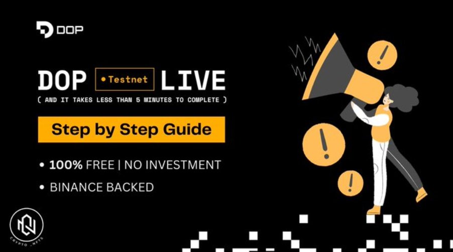 HeadblockchainX's tweet photo. 💥Anh em làm con hàng #Doptest Testnet được backed bởi Binance.
💰 Phần thưởng $DOP token ( Mainet Q1/2024 )

- Truy cập: https://t.co/KUcAMwLLCi ( ref của mình )
- Tạo ví DOP wallet
- Import Private Key của ví DOP vào Metamask để sử dụng cho các tasks.
- Kết nối Metamask wallet vừa import và hoàn thành từng tasks.