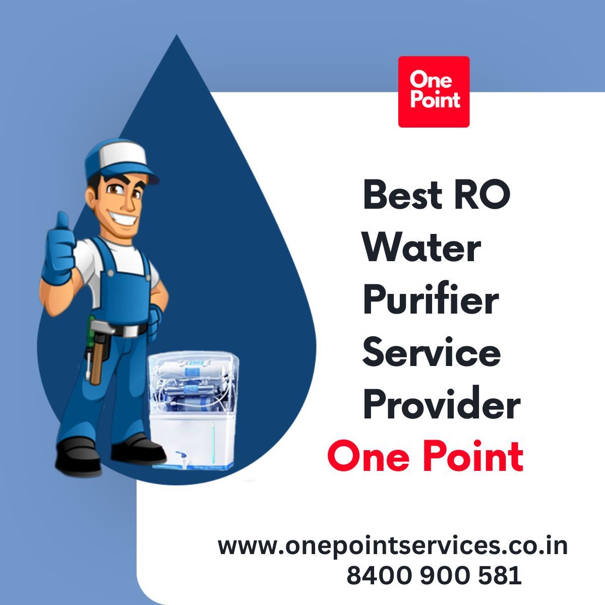 One_Point_'s tweet image. "Revitalize your RO water purifier with expert servicing and repairs at #OnePointServices! 🚰🔧 We cater to all brands, ensuring crystal-clear perfection in every drop."

🤗 Get in touch now- bit.ly/ro-water-purif…