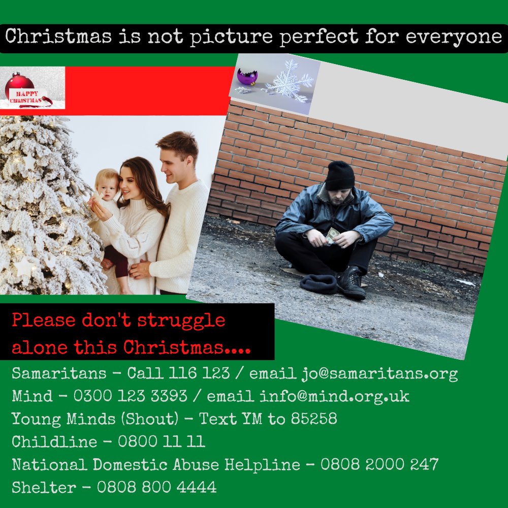 If you need guidance, support or help this Christmas period, please just ask, don’t struggle in silence and don’t struggle alone.