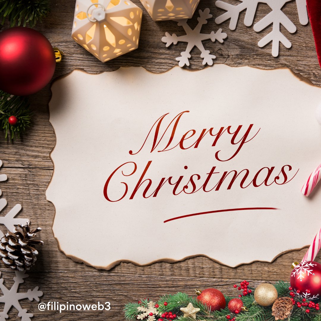filipinoweb3's tweet photo. 🎄Merry Christmas #FilipinoWeb3
🛷Wishing you a Christmas filled with love and laughter!
✨#MerryChristmas #CheersToJoy https://t.co/zoZtIcY0Va