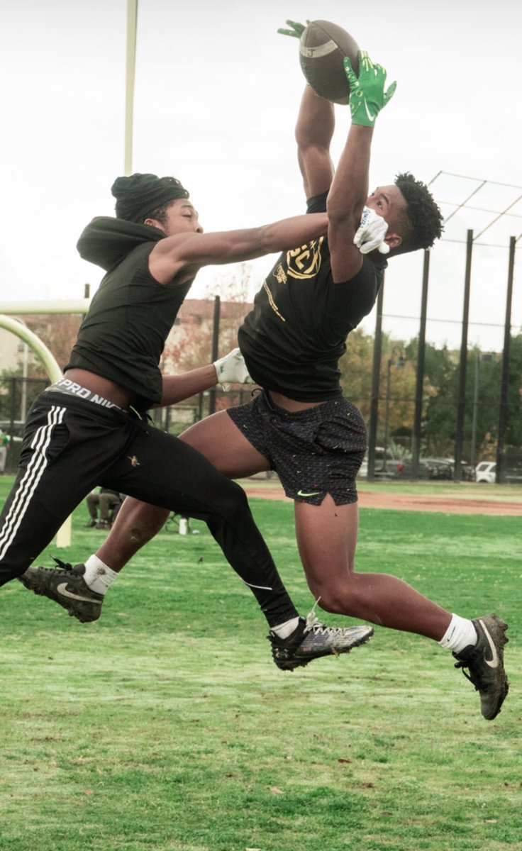 A little 7 on 7 scrimmage. Out there putting in a little work.