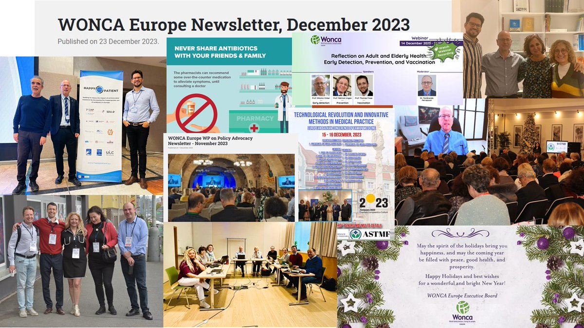 📢 Dive into the latest from <a href="/WoncaEurope/">WONCA Europe</a> !  📅December 2023 newsletter is here, 🗞️📰
featuring updates on Networks, Special Interest Groups, and Working parties. 
Catch up on WONCA Europe Executive Board activities , recent conferences, and more.
🔗rdar.li/we2312