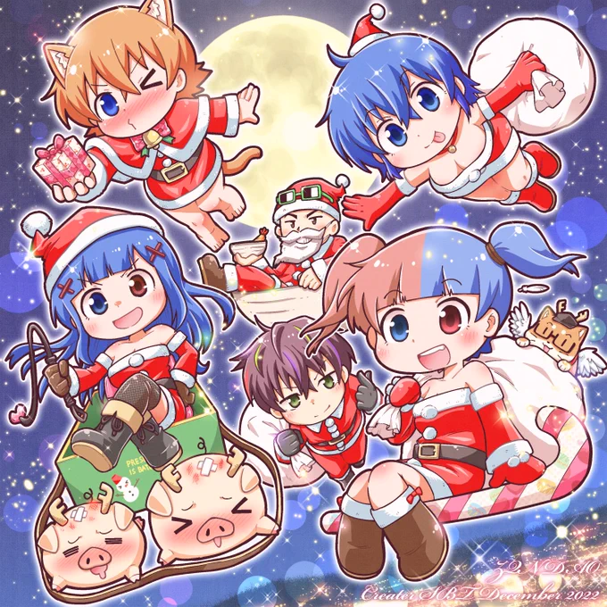 過去絵だけどサンタ衣装なイラストたち! メリクリー!