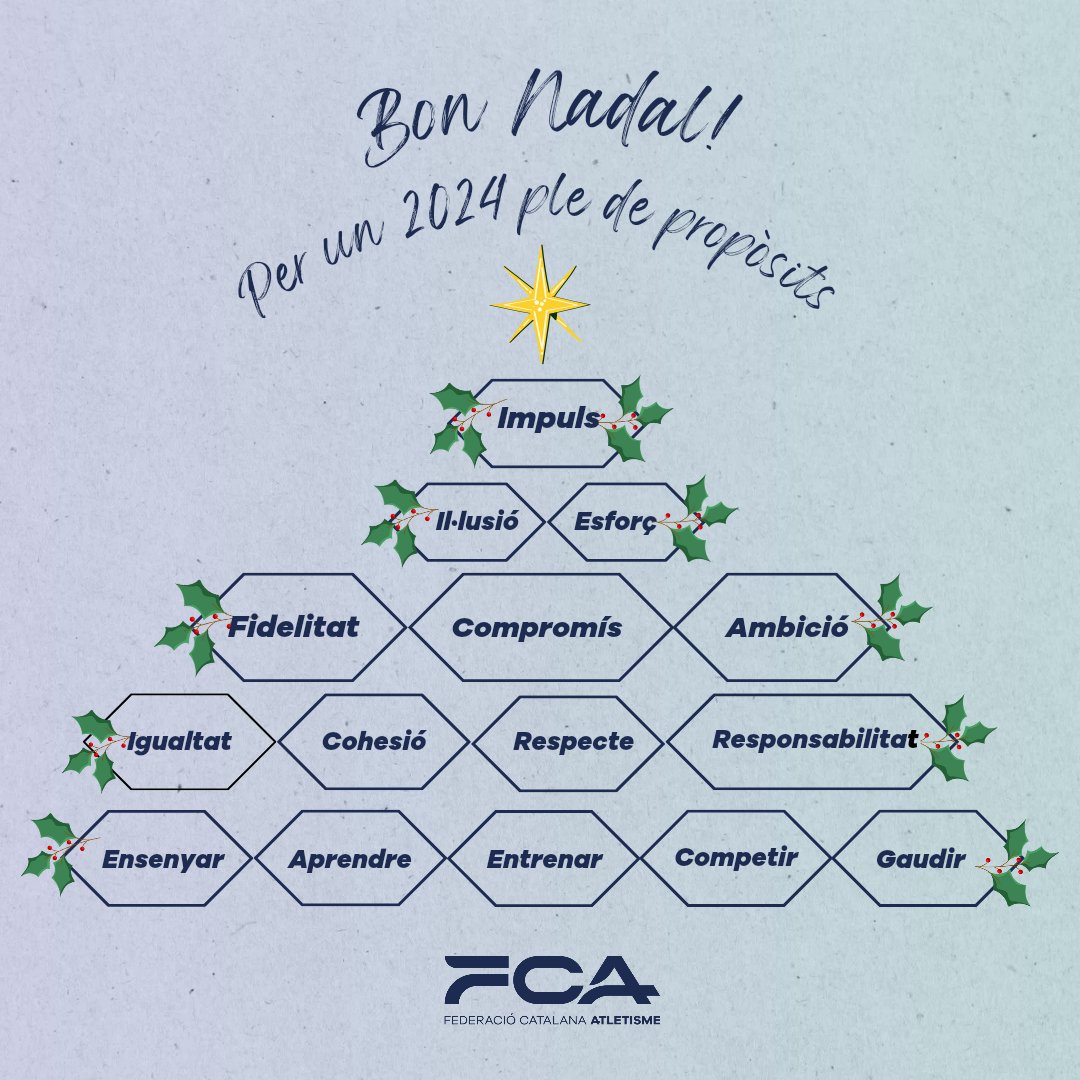 Us desitjo un bon Nadal i un gran any olímpic 🎄✨️
