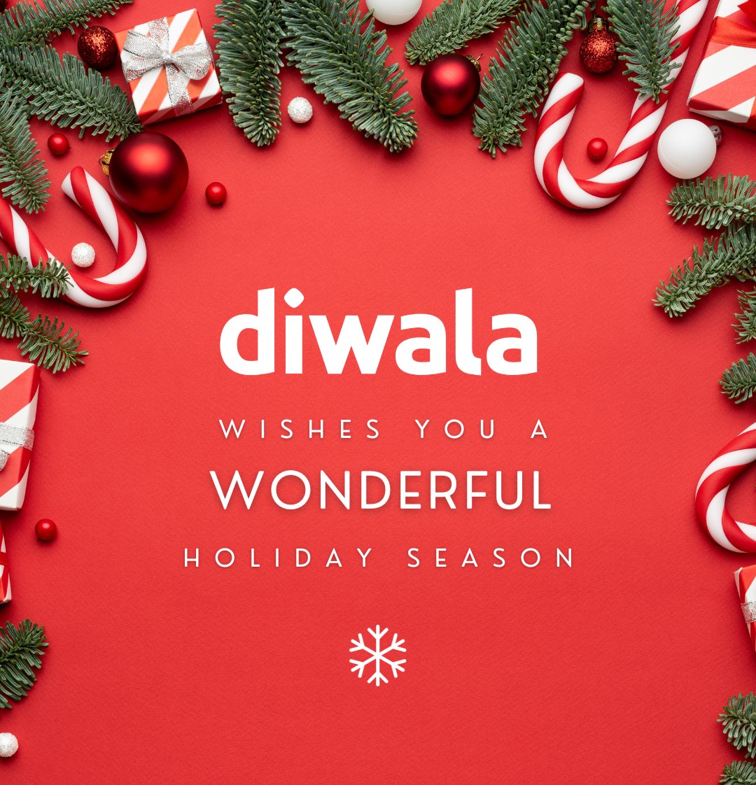 Merry Christmas from the <a href="/Diwala/">Diwala 🔶</a> Team 🎄 We wish you all a wonderful holiday season 🎁
