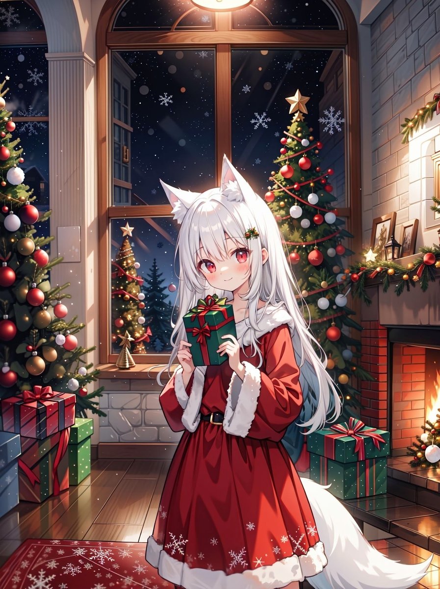 tenko2427's tweet photo. メリークリスマス！🦊🎄
#AIart #AIイラスト https://t.co/hThjUyQcX0