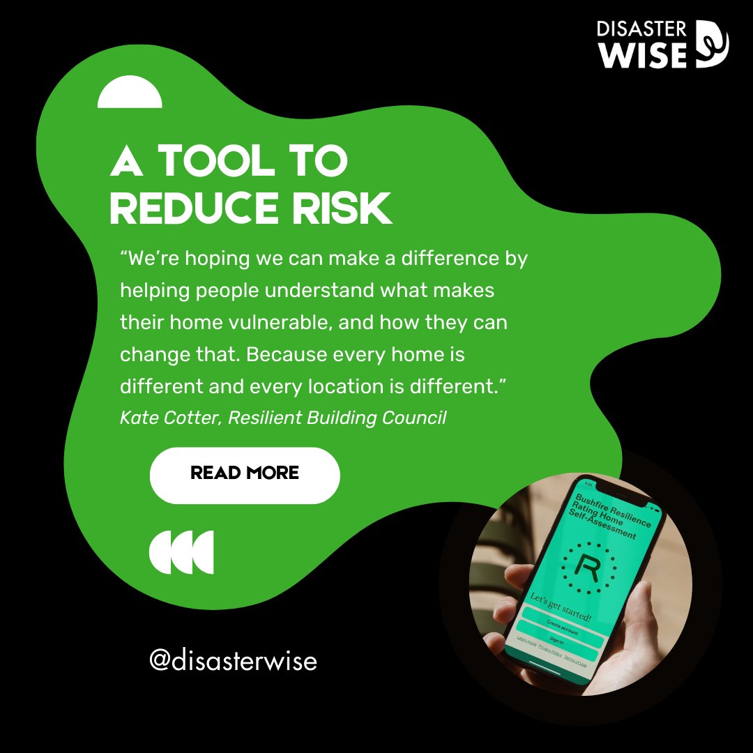 With funding from the federal government, the RBC has now created the Bushfire Resilience Rating app, which assesses how vulnerable a house is to bushfire. Share which measures you've taken to make your house more resilient.
#DisasterWISE #ConnectLearnChange #LearningNetwork