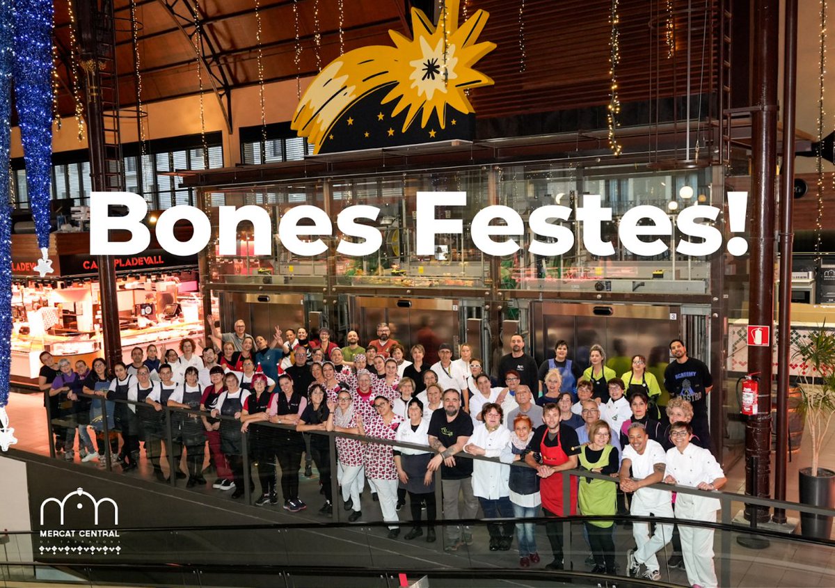 NADAL 🎄 | Des del Mercat Central de Tarragona, us desitgem unes molt bones festes 🥂, i un feliç any nou 2024! 🤩

🥰 Gràcies per la vostra confiança durant tot l'any, esperem que una petita part de nosaltres us acompanyi durant aquests dies tan màgics ✨ | <a href="/MercatsTGN/">Mercats de Tarragona</a>