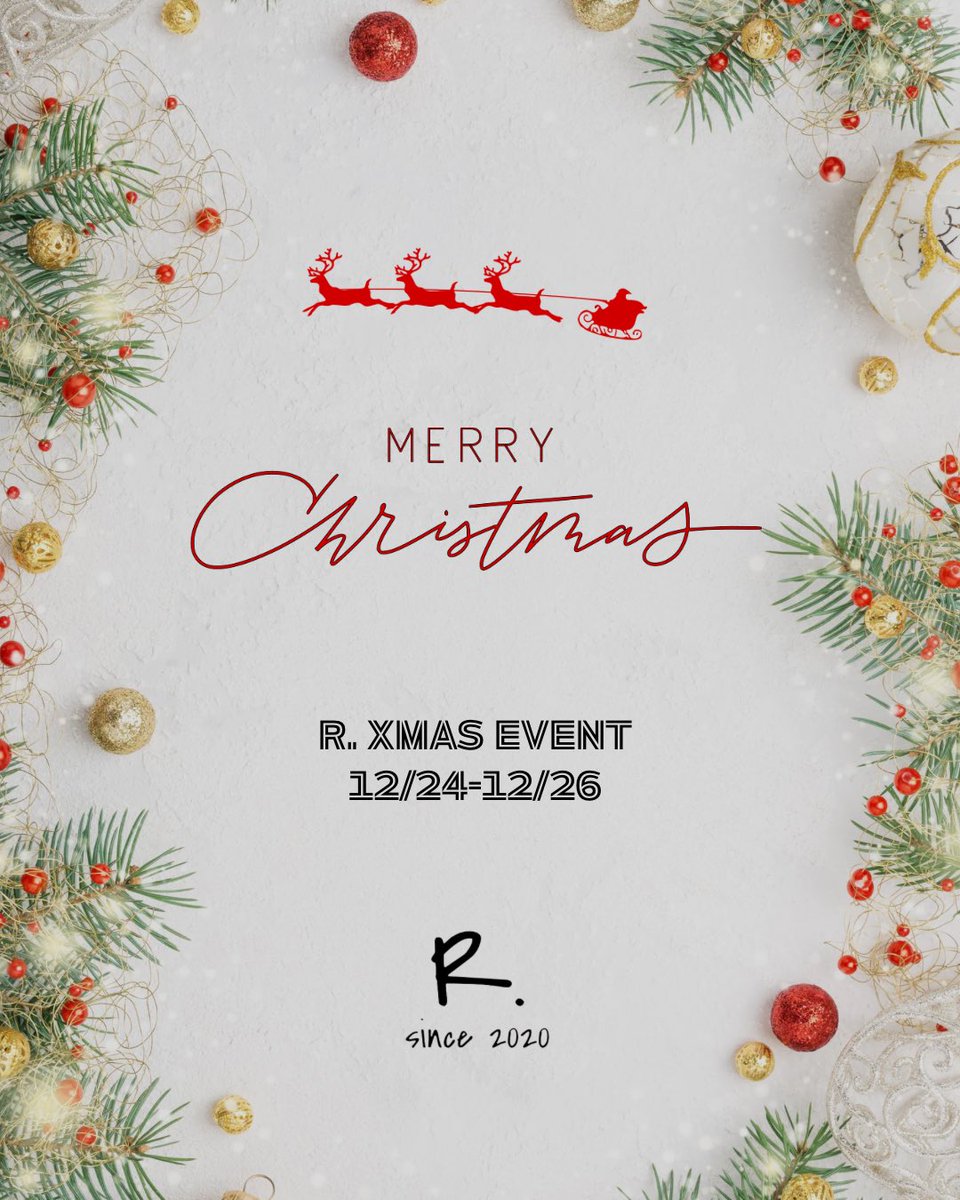 rdot_2020's tweet photo. 【HAPPY HOLIDAY🎄】
12/26日までの3日間限定でお得なイベントがスタートしました！！

ぜひHPをご確認ください✔️

↓↓↓

https://t.co/tKPN3IHURA https://t.co/KW0eYbHdPJ