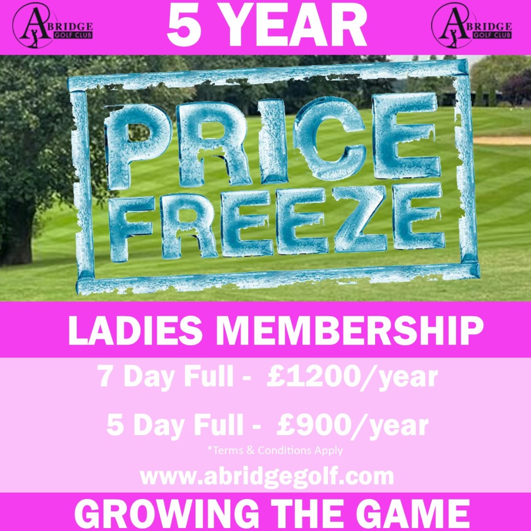 Ladies' Membership SPECIAL OFFER! Contact us NOW! 01708688396 or abridgegolf.com #ladiesgolf #golf #pricefreeze #getintogolf #growingthegame <a href="/golf/">Golf</a> @golfdigest @golfmonthly