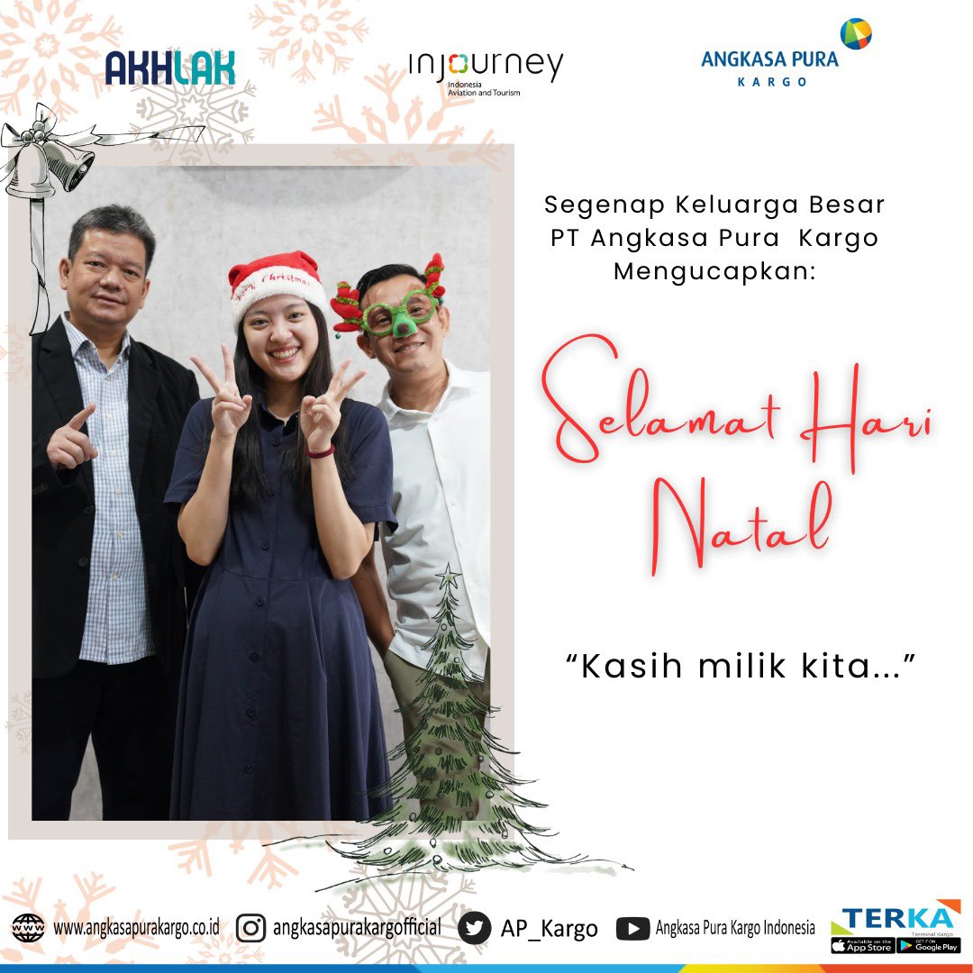 AP_Kargo's tweet photo. Selamat Hari Natal!
Semoga damai Natal menyertai kita semua 🎅🎄
.
.
#ChristmasEve #HariNatal #APK #AngkasaPuraKargo https://t.co/6UoD8InYVi