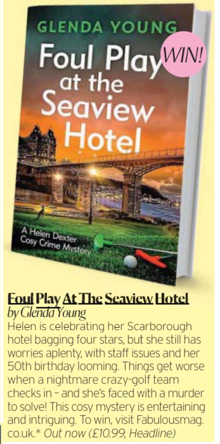 Delighted to see <a href="/flaming_nora/">Glenda Young, Author</a>’s #FoulPlayAtTheSeaviewHotel <a href="/Fabulousmag/">Fabulous</a> today! Huge thanks to <a href="/FabFrosty/">Claire Frost</a> !!
