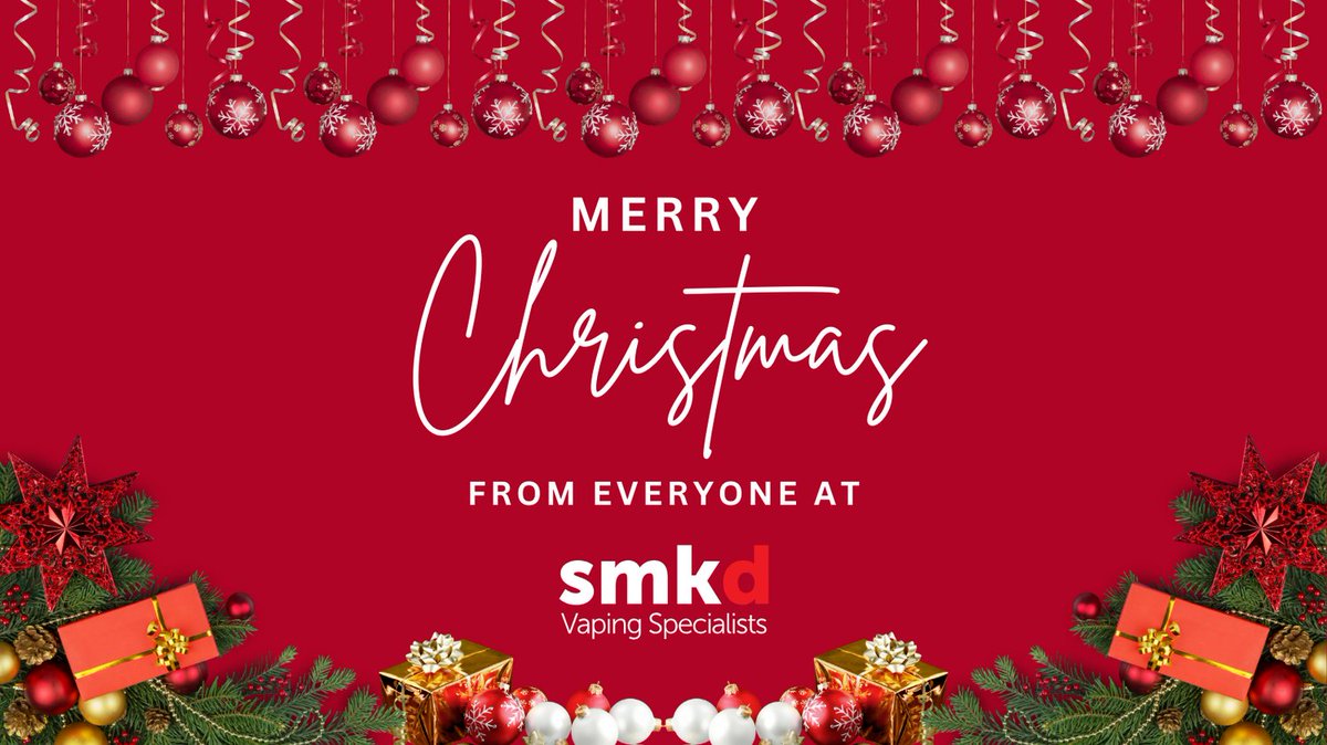 Wishing you a very Merry Christmas from everyone at SMKD. We love you all and hope you have a great time over this festive season.

smkd.com

#vape #christmas