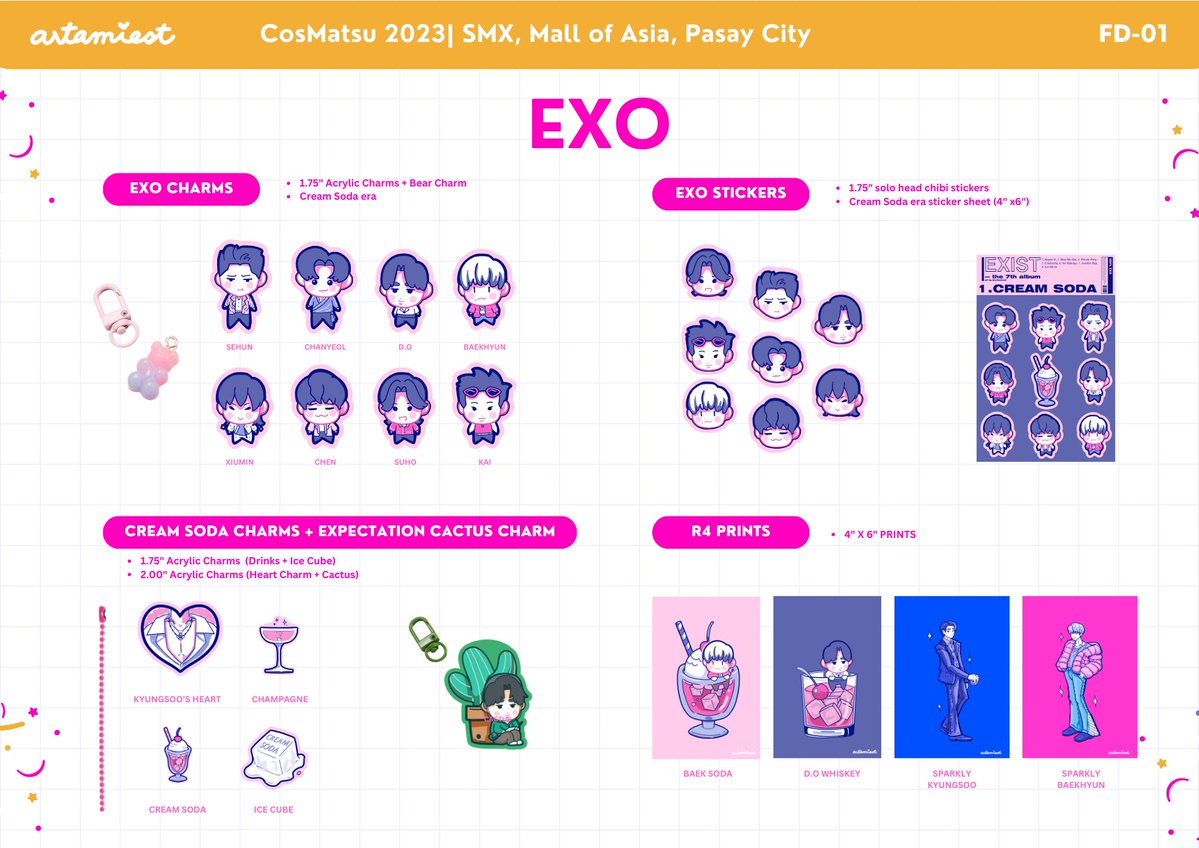artamiest's tweet photo. [RT🙏] COSMATSURI 2023 Merch Catalog  1/2

✨HoloLive, HoloStars (Advent, Tempus, Armis &amp; more) 
✨Nijisanji (EN &amp; JP) 
✨ Tristamp
✨ Naruto &amp; Sasuke
✨ EXO🤍

🗓️ Dec 28 - Dec 30
📍 SMX, Mall of Asia
🎟️!
#cosplaymatsuri #fanfairatcosplaymatsuri2023 #cosplaymatsuri2023 https://t.co/Nxn89AjlE2
