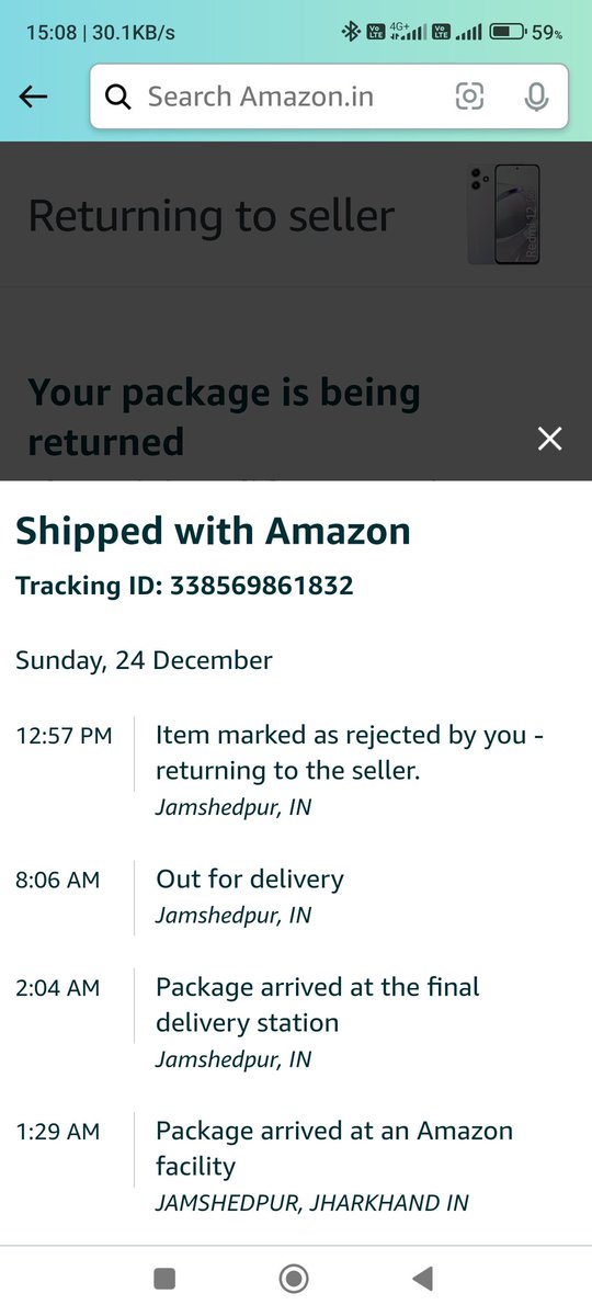 AmitRan71650472's tweet photo. @amazonIN I am not aware, contacted customer care thery assured delivery by EOD https://t.co/jEfZbC1vVP