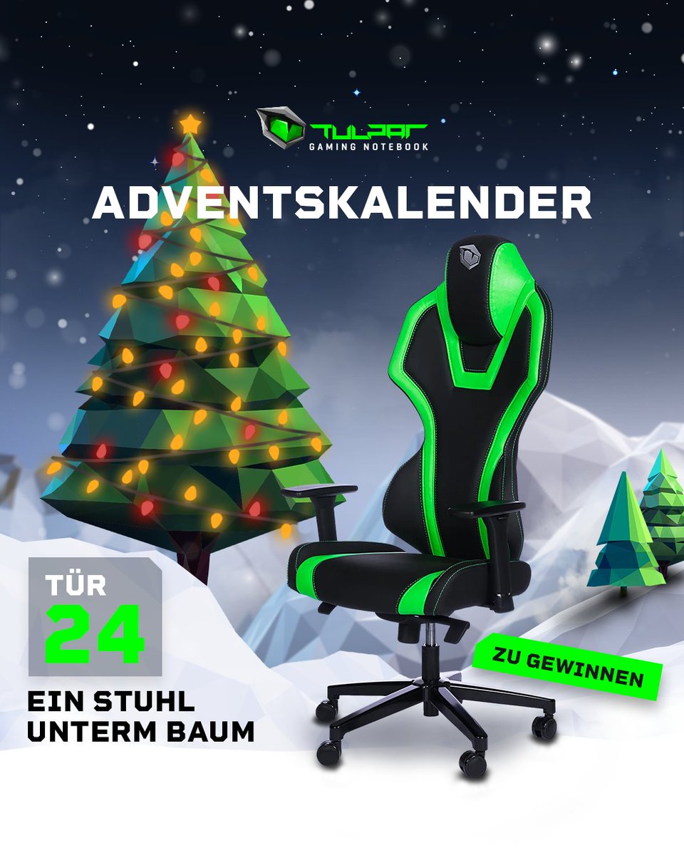 tulparnotebook's tweet image. Adventskalender #24

Frohe Weihnachten euch allen! Ihr habt aber noch kein Geschenk? Kein Problem! Dann beschenkt euch heute einfach selbst und gewinnt
🎁 1x Oron Gaming Stuhl

📝Und hier nimmst du teil:
gheed.com/giveaways/g-m1…

⚠️
Teilnahmeschluss: 31.12., 23:59 Uhr
Der Gewinner…