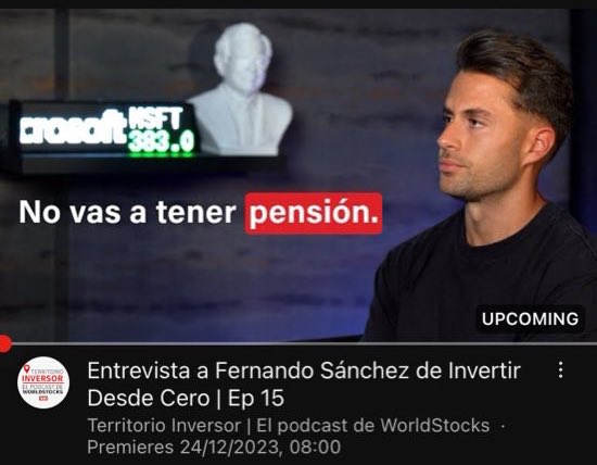 🚨 Ya está DISPONIBLE el EPISODIO con <a href="/InvertirDesde0/">InvertirDesdeCero</a> 🚨

Tienes todo el capítulo grabado en cualquier plataforma de audio (Spotify, etc.) y en YouTube 🔥

La charla ha sido una pasada, sobre todo la parte del SECTOR LUJO 👀

¡ÚNETE a NOSOTROS!

Te agradecería un 🔄