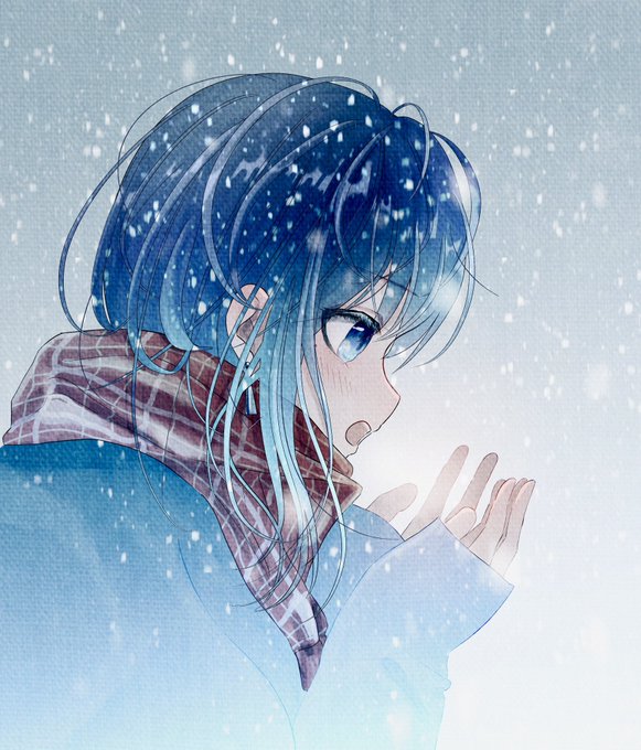 「plaid scarf snow」 illustration images(Latest)