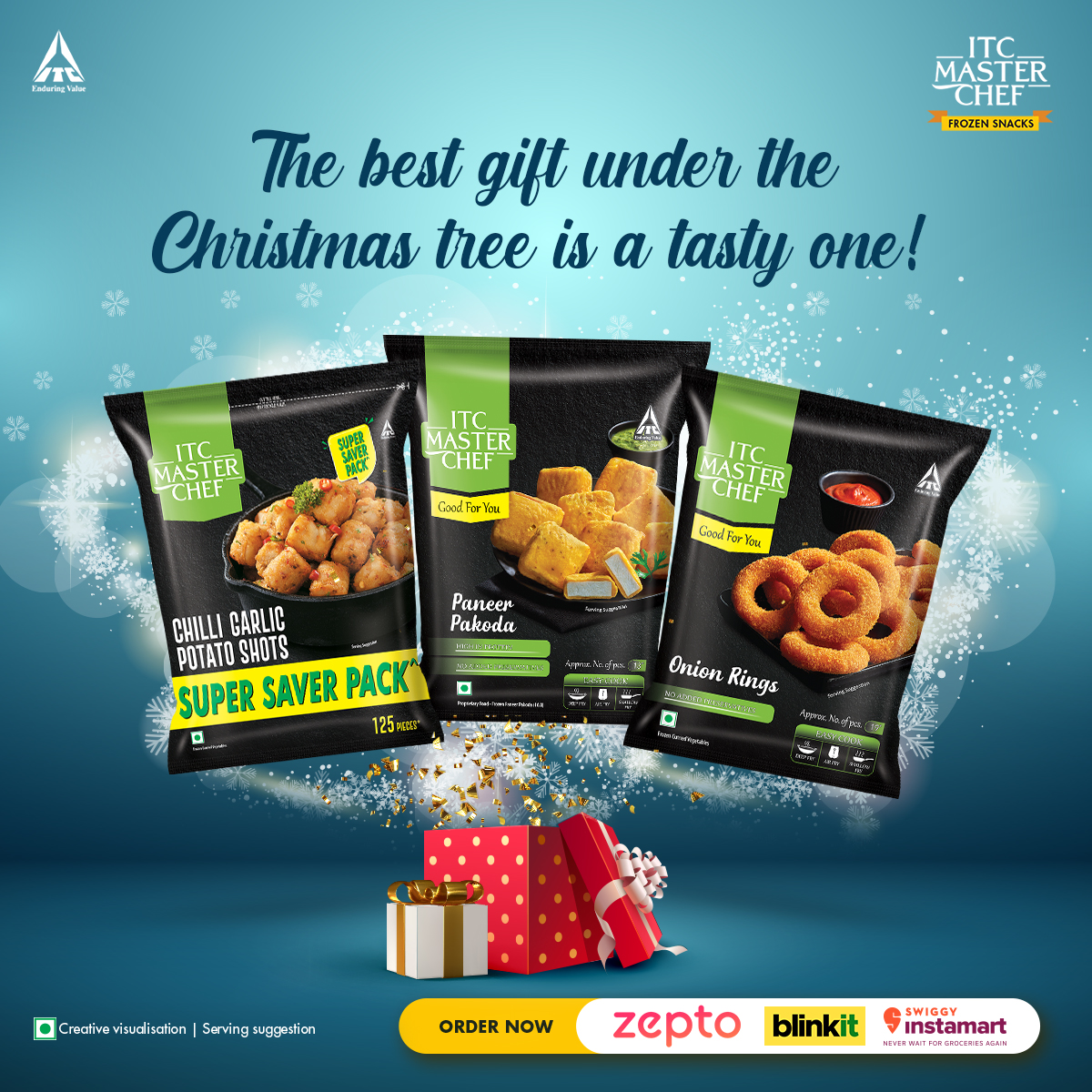 ITCMasterChef's tweet image. Have yourself a Christmas to remember with ITC Master Chef Snacks!​

Buy now. ​

#Christmas2023 #MerryChristmas #ITCMasterChef #ITC #YummyFood #EasyToCook #Snacks #FoodLovers
