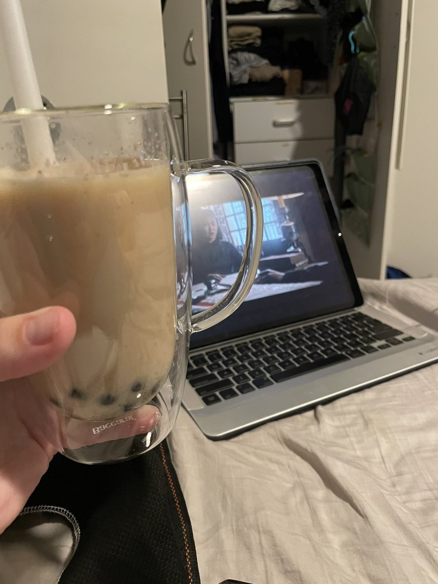 notanotherwn's tweet photo. Gingerbread boba tea to make warrior nun more christmassy 😂 @baymonbon  this is actually delish! https://t.co/d0IAIacL7I