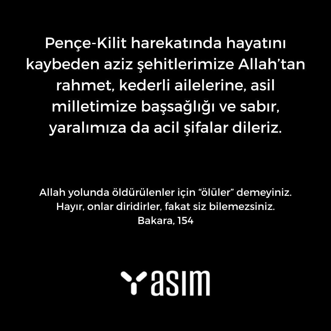 Allah yolunda öldürülenler için “ölüler” demeyiniz. Hayır, onlar diridirler, fakat siz bilemezsiniz. Bakara, 154