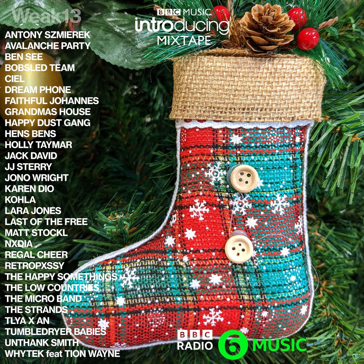 My Christmas Stocking edition of the @BBCIntroducing Mixtape contains 30 miniature sonic delights handwrapped by Tom Robinson. It drops this Monday (Xmas Day) across all podcast platforms including @BBCSounds - and on @BBC6Music. See bbc.co.uk/blogs/introduc… for full tracklist.