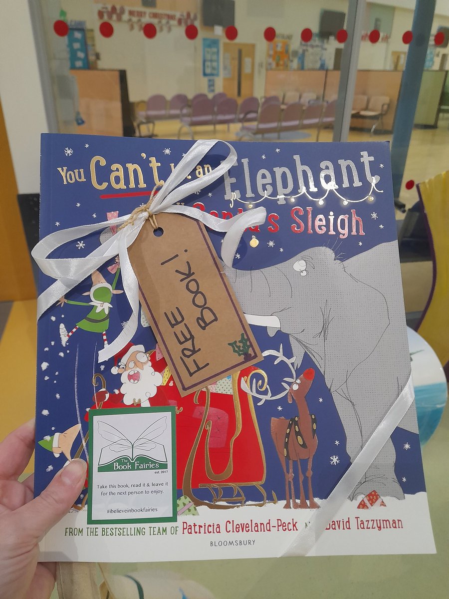 This book fairy is getting festive by sharing a copy of You Can't Let an Elephant Pull Santa's Sleigh! Who will be lucky enough to find this book?

#IBelieveInBookFairies #BookFairiesUnwrapped #ChristmasBooks #MerryChristmas
#YouCantLetAnElephant #ThatElephantSeries