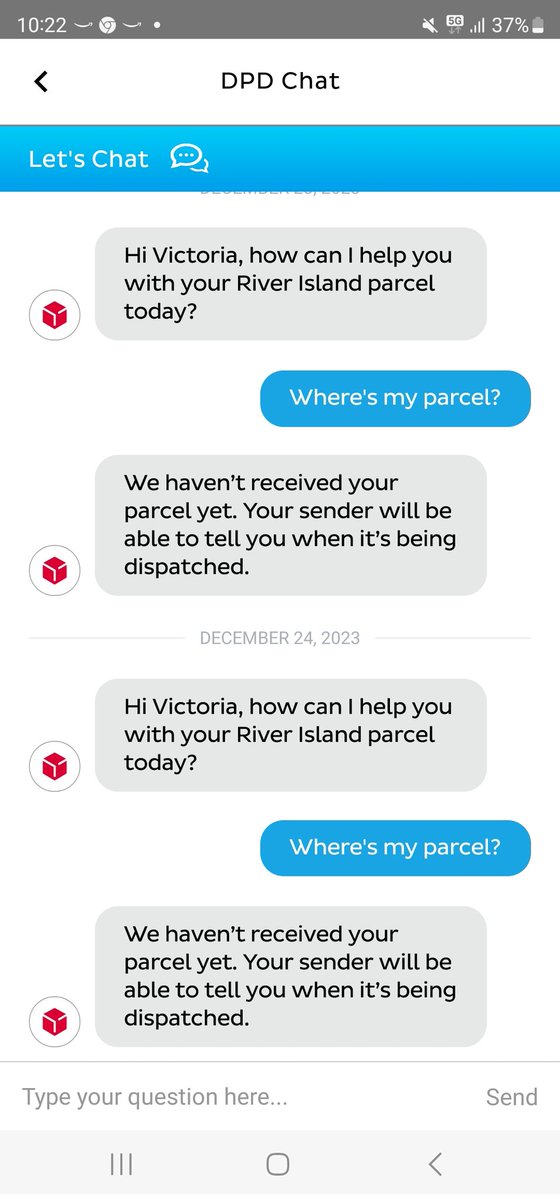 VictoriaJCarr's tweet photo. @riverislandhelp I paid for next day delivery to get something for Christmas and its hasn't even been dispatched yet, where is my order? https://t.co/7zLscmeAeN